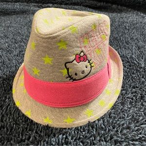Hello Kitty Star Print Girls Fedora Hat – Kids Size